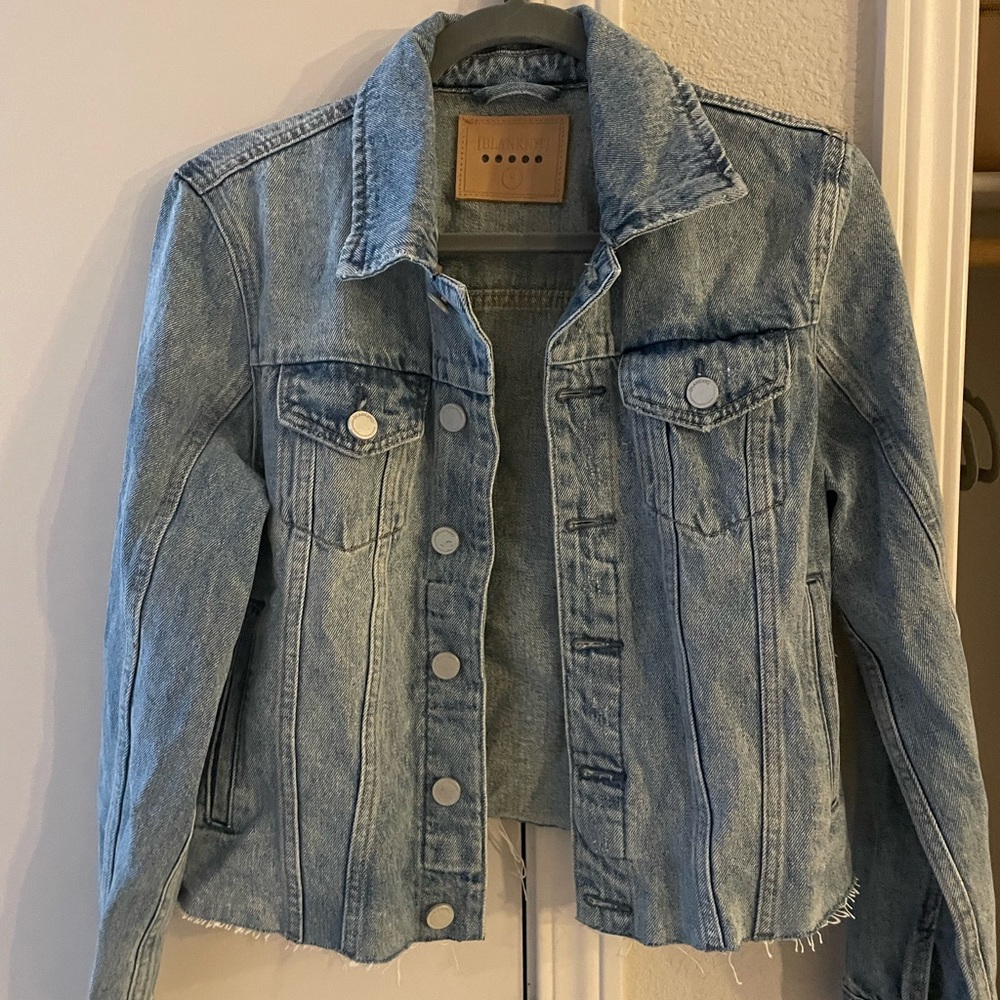 Blank NYC denim jacket - frayed bottom. Size small, never worn!
